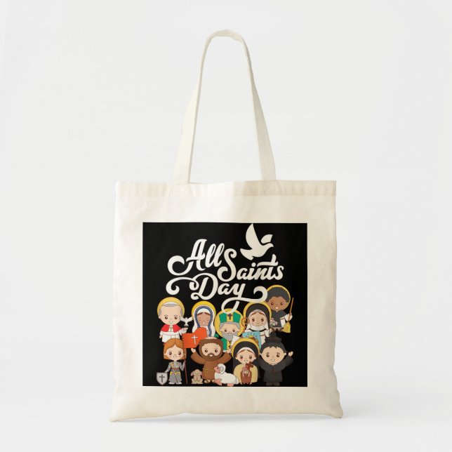 Tote Bag Tous les Saints Day Enfants catholiques St Francis (Devant)