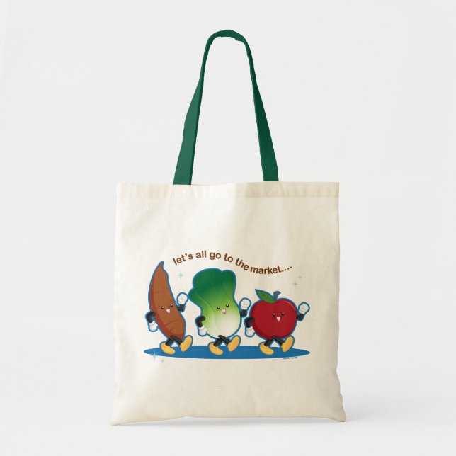 Tote Bag Tous partons au marché (Devant)