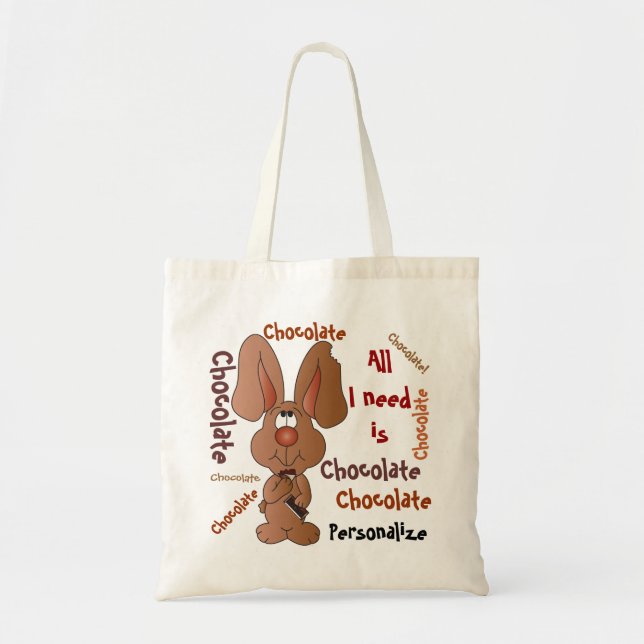 Tote Bag Tout ce dont j'ai besoin est un lapin de Pâques au (Devant)