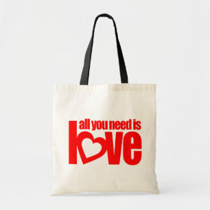 Tote Bag "tout ce dont vous avez besoin, c'est de l'amour" 