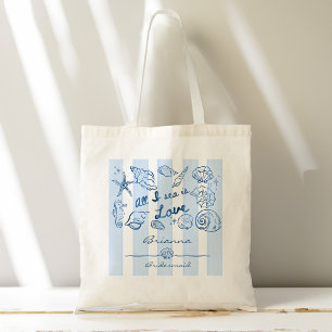 Tote Bag Tout ce que je vois en mer est de l'amour cadeaux