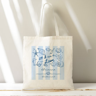 Tote Bag Tout ce que je vois en mer est de l'amour cadeaux
