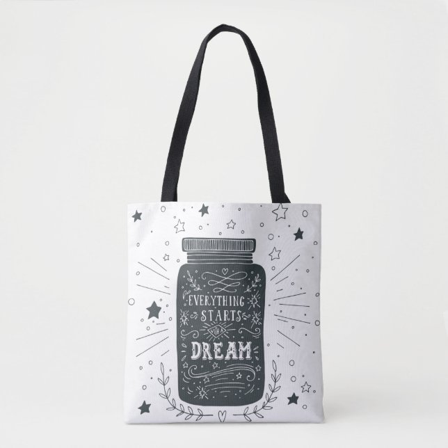 Tote Bag Tout commence par un rêve (Devant)
