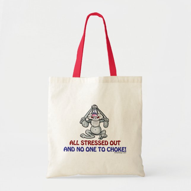 Tote Bag Tout le lapin stressé (Devant)