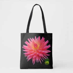 Tote Bag Tout plus de - imprimez le dahlia et le bourgeon