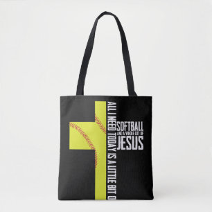 Tote Bag Tout que j'ai besoin est cadeau du base-ball et de