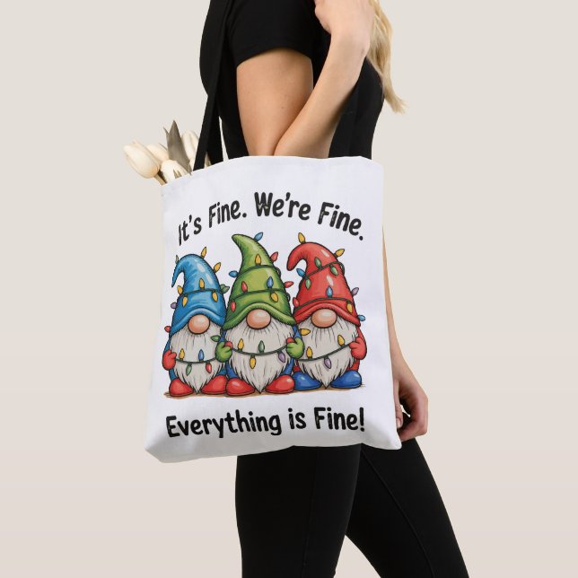 Tote Bag Tout va bien tout va bien Noël (De près)