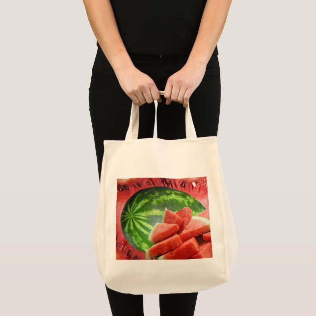 Tote Bag Toute la pastèque et l'art photo en tranches (Devant (produit))