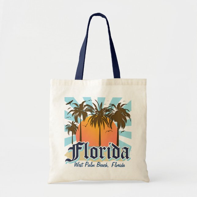 Tote Bag (Toute ville ou plage) la Floride personnalisée (Devant)