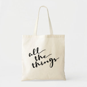 Tote Bag Toutes les choses, manuscrit moderne