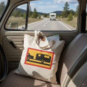 Tote Bag Towing A Caravan