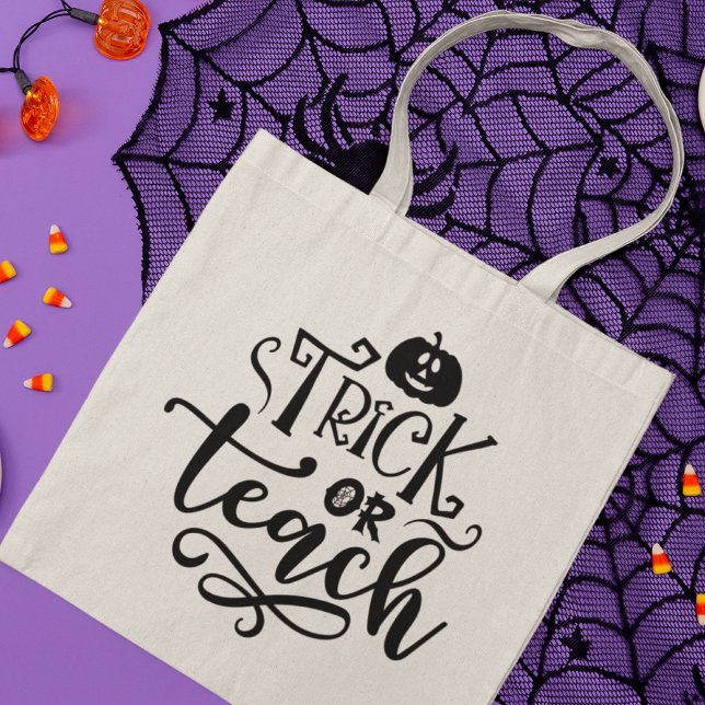 Tote Bag Tracer ou enseigner moderne Halloween Enseignant C (Créateur téléchargé)