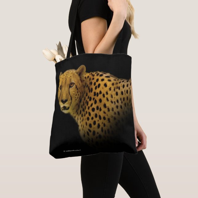 Tote Bag Traces commerciales avec un magnifique guépard (De près)