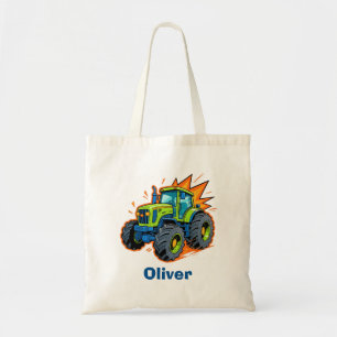 Tote Bag Tracteur de ferme vert cool