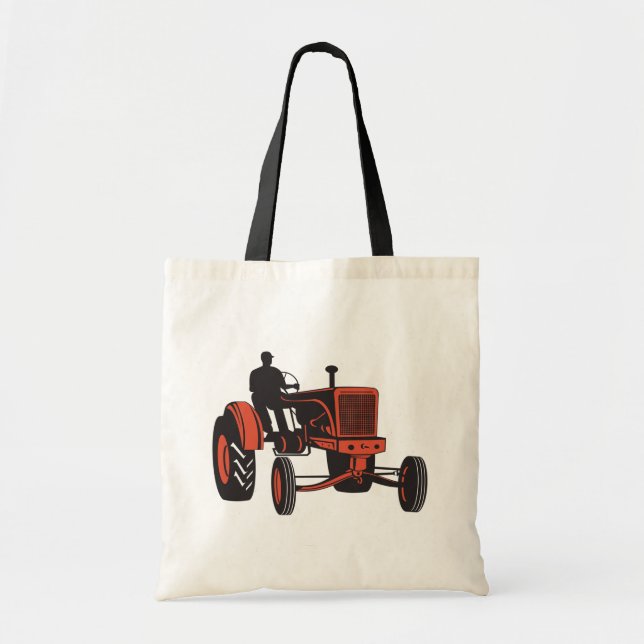 Tote Bag Tracteur vintage (Devant)