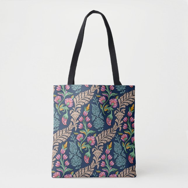 Tote Bag Traditional Mughal Allover Designart,pattern,flora (Devant)