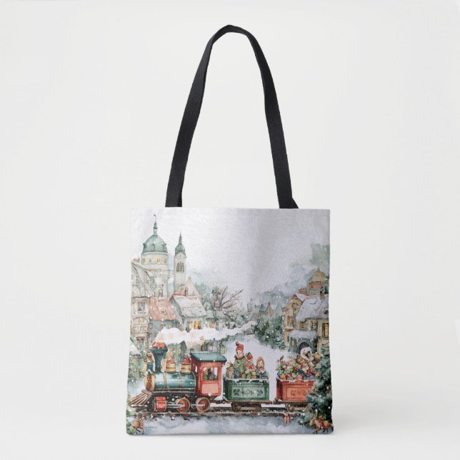 Tote Bag Train de Noël (Devant)