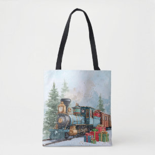 Tote Bag Train de Noël