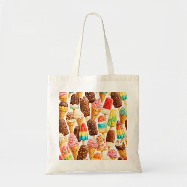 Tote Bag Traitements de glace colorés (Devant)
