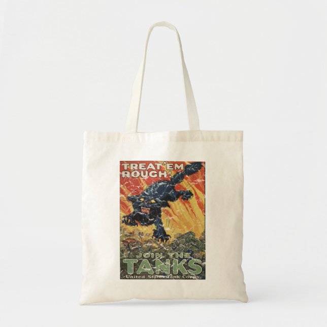 Tote Bag Traitez 'Em Rough-1918 - en détresse (Devant)