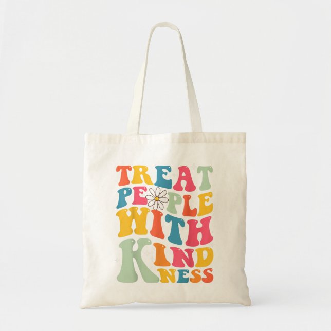 Tote Bag Traitez Les Gens Avec Gentillesse Retro TPWK Inspi (Devant)