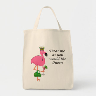 Tote Bag Traitez-moi comme vous le Flamant rose de la Reine