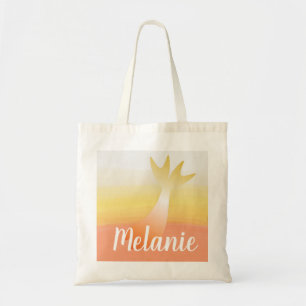 Tote Bag Traits de peinture à l'aquarelle Halloween Sirène