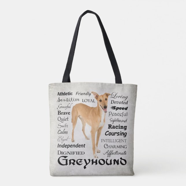 Tote Bag Traits Greyhound Fourre-tout (Dos)