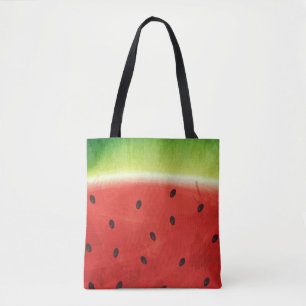 Tote Bag Tranche de pastèque géante à l'aquarelle mignonne 