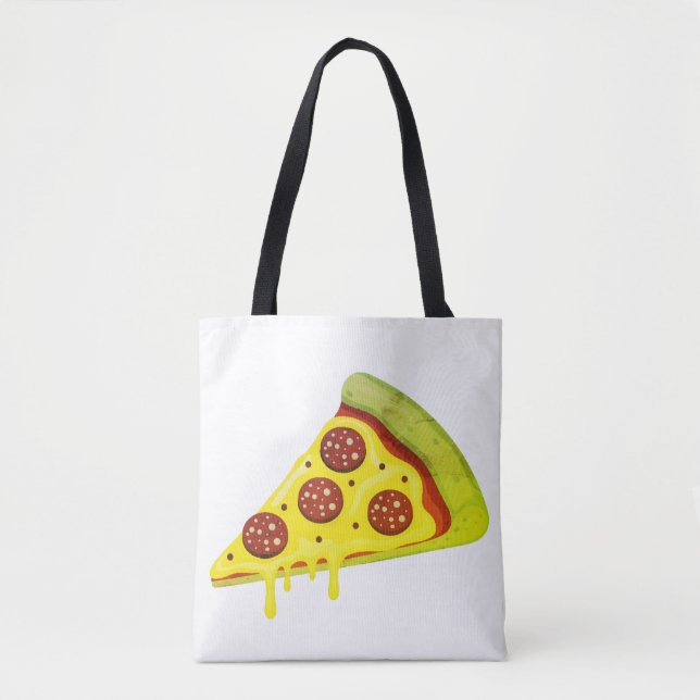 Tote Bag Tranche de pizza au pepperoni fromage fondant (Devant)