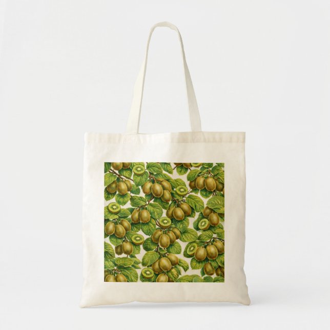 Tote Bag Tranches de fruit Kiwi Motif botanique (Devant)