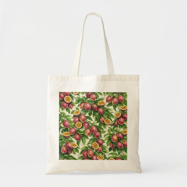 Tote Bag Tranches de fruits de la passion Tropicaux (Devant)