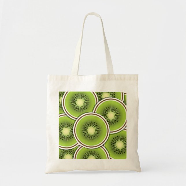 Tote Bag Tranches de fruits funky kiwi (Devant)