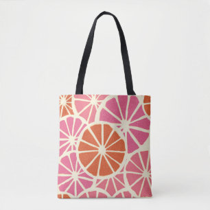 Tote Bag Tranches de pamplemousse sans soudure motif, agrum