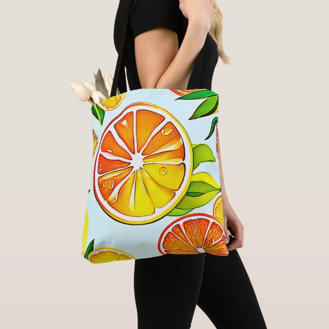 Tote Bag Tranches d'orange : L'art des agrumes (De près)