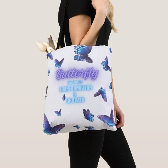 Tote Bag Transformation esthétique du papillon et croissanc (De près)