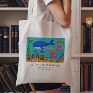 Tote Bag Transformez l'art de votre enfant en style de musé