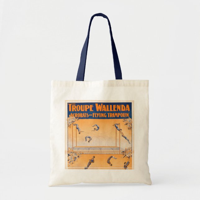 Tote Bag Trapeze, acrobates Et Trampoline Volante (Devant)