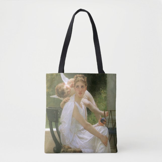 Tote Bag Travail interrompu par Bouguereau, Angel Portrait (Devant)