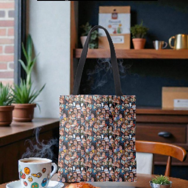 Tote Bag Travail stress noir  (Créateur téléchargé)