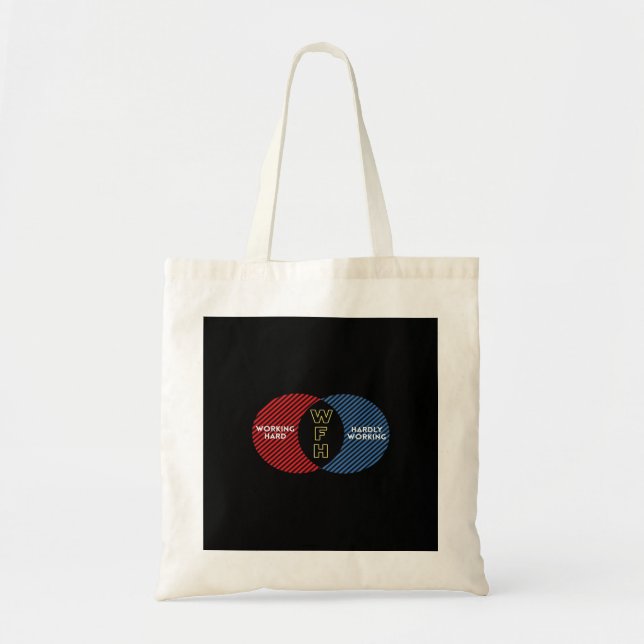 Tote Bag Travailler difficilement - WFH (Devant)