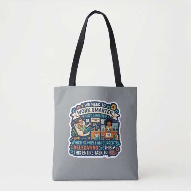 Tote Bag Travailler plus intelligemment, pas plus durement, (Devant)