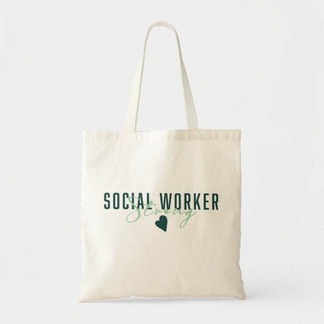 Tote Bag Travailleur social fort (Devant)
