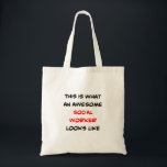 Tote Bag travailleur social, génial<br><div class="desc">travailleur social génial</div>