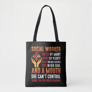 Tote Bag Travailleuse sociale Éducatrice Travailleuse soci