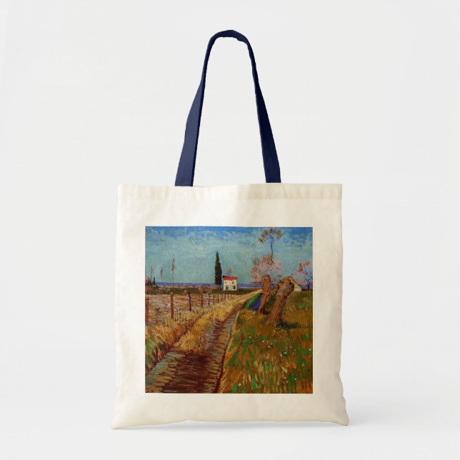 Tote Bag Traversée d'un champ, Willows par Vincent van Gogh (Devant)