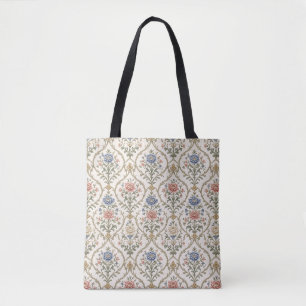 Tote Bag Treillis Floral Sophistiqué Structuré