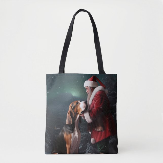 Tote Bag Trek Walker Coonhound Noël du Père Noël (Devant)