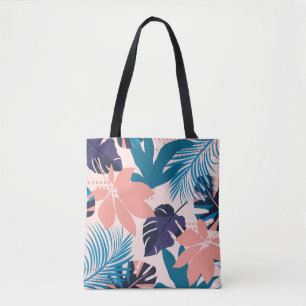 Tote Bag Trend bright seamless pattern with colorful tropic