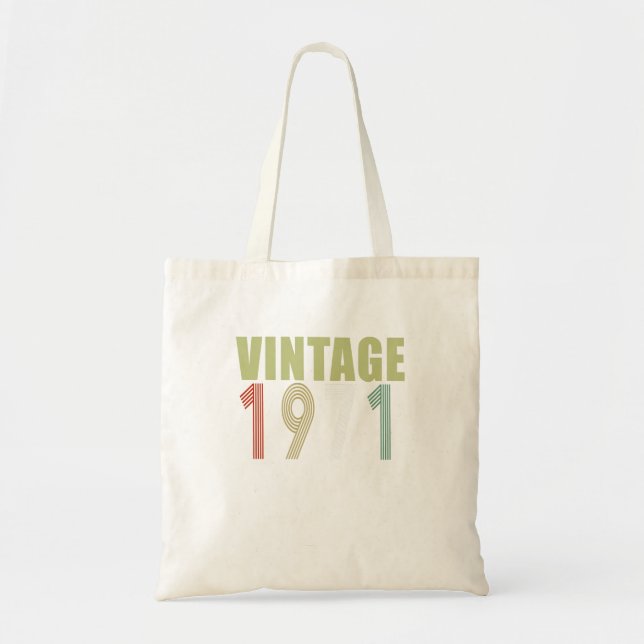 Tote Bag Trending 50e anniversaire vintage 1971 (Devant)